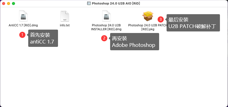 Adobe Photoshop 2023 Mac破解版安装详细教程（适用Adobe系列软件）